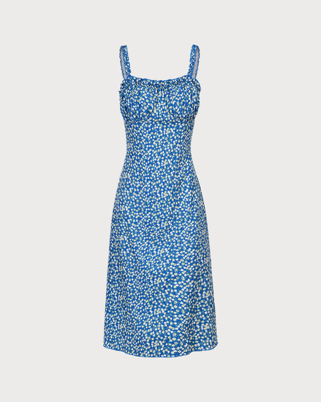 NEW Reformation retailer Peach Midi Dress in blue size 10