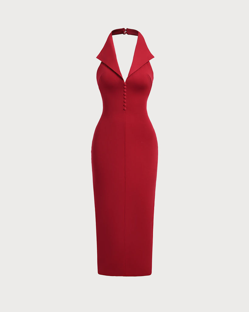 Red Bodycon Backless Maxi Dresses