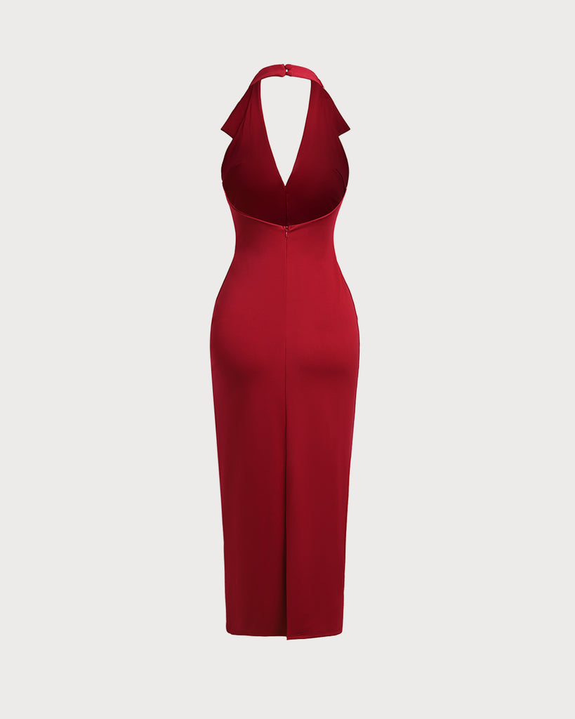 Red Bodycon Backless Maxi Dresses