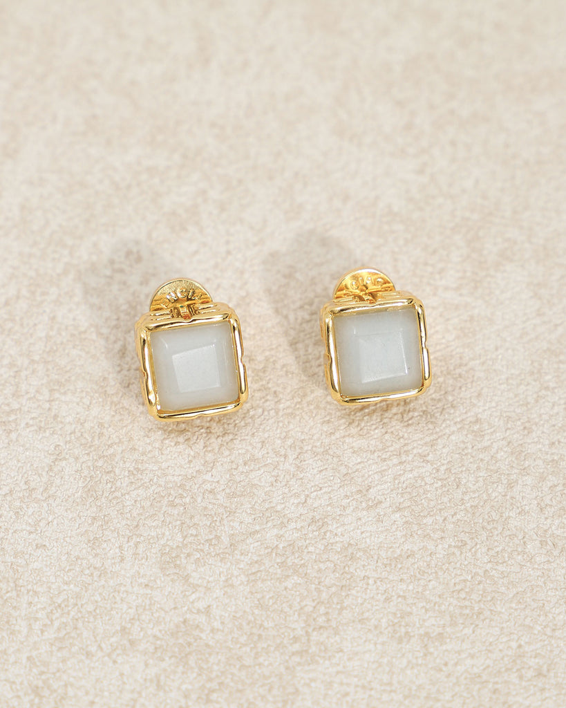 White Gold-Plated Earrings