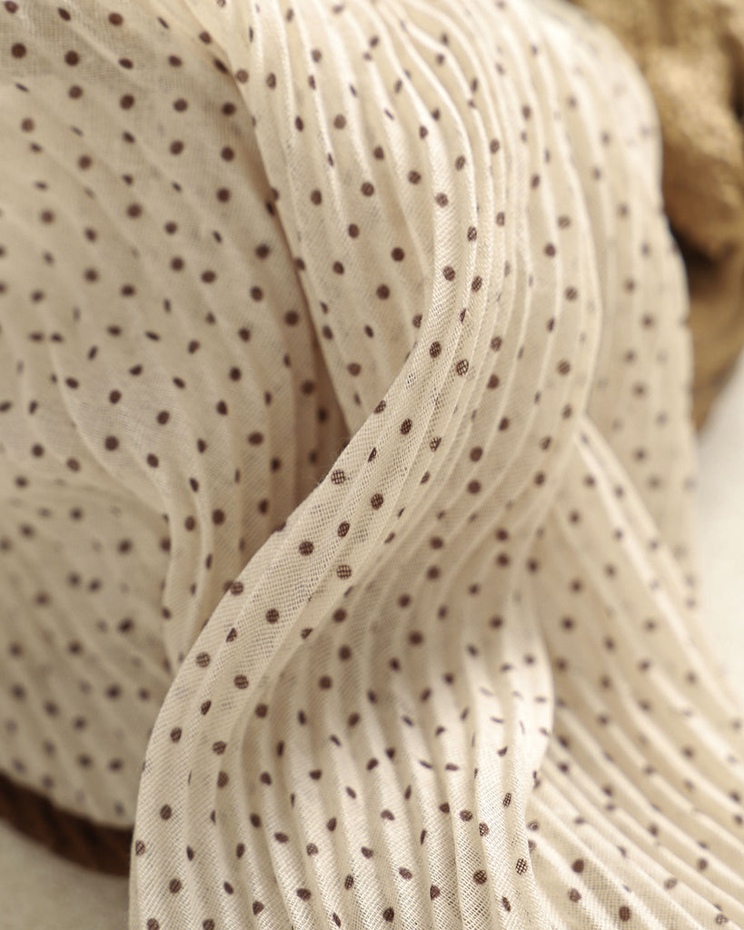 White Polka Dot Scarf