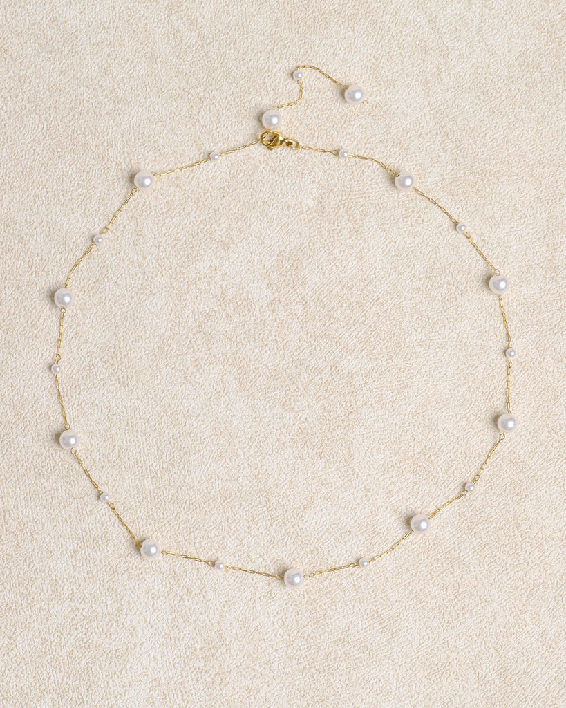 White Pearl Alloy Necklace - RIHOAS