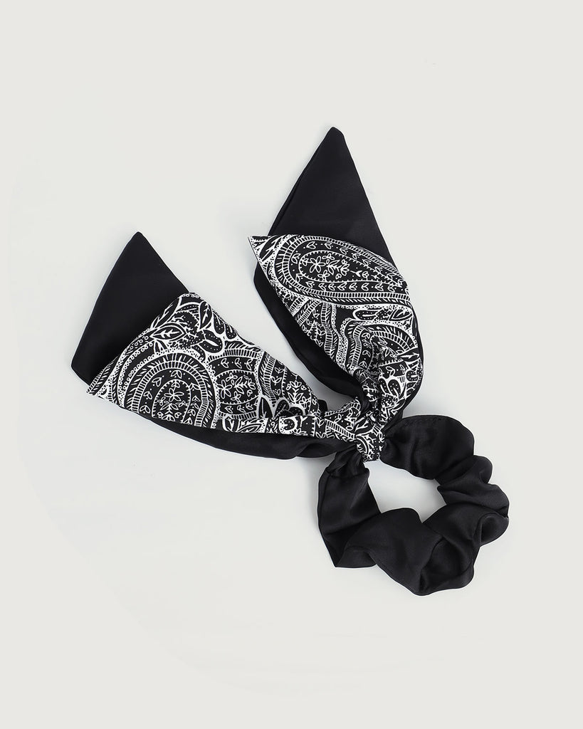 Black Bow Scarf Headband