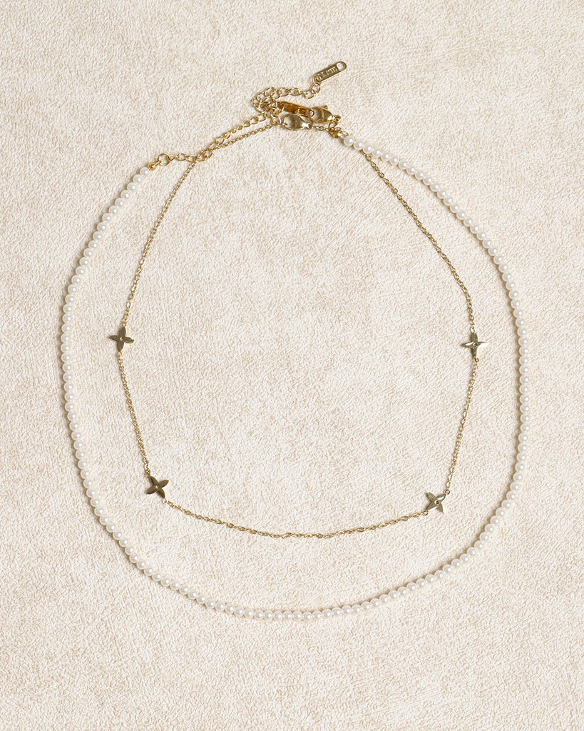 White Pearl Retro Necklace - RIHOAS