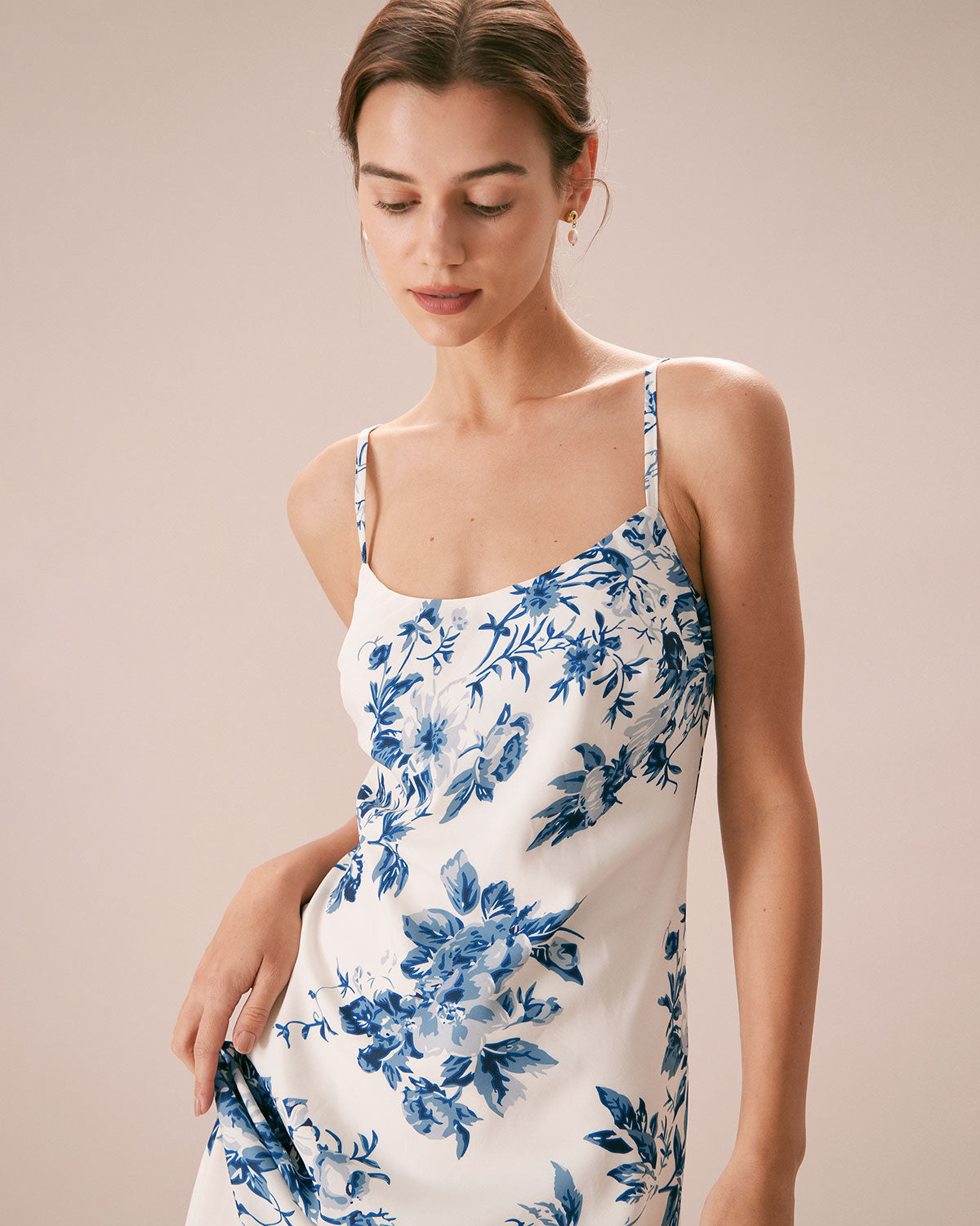 The Blue Floral Slip Maxi Dress & Reviews - Blue - Dresses | RIHOAS