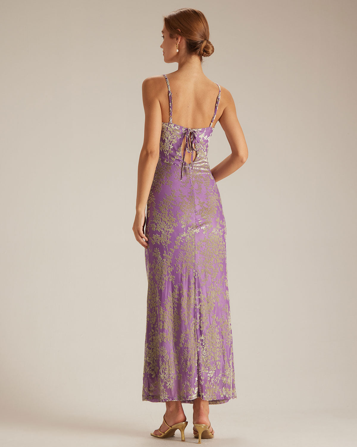 The Purple Cowl Neck Cutout Back Maxi Dress & Reviews - Purple