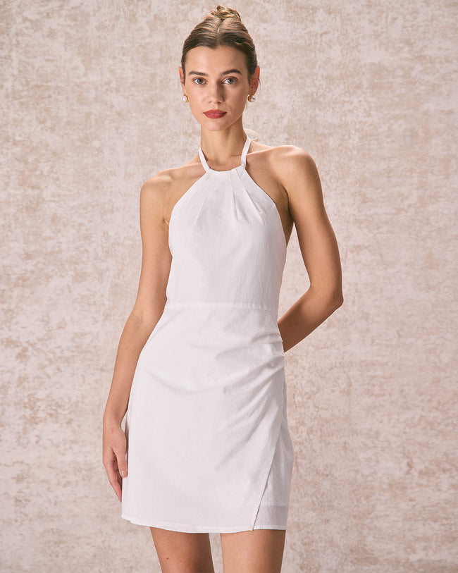 Halter dress white hotsell