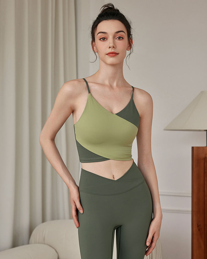 Women Knitted Nylon Yoga Camis Yoga Tops - RIHOAS