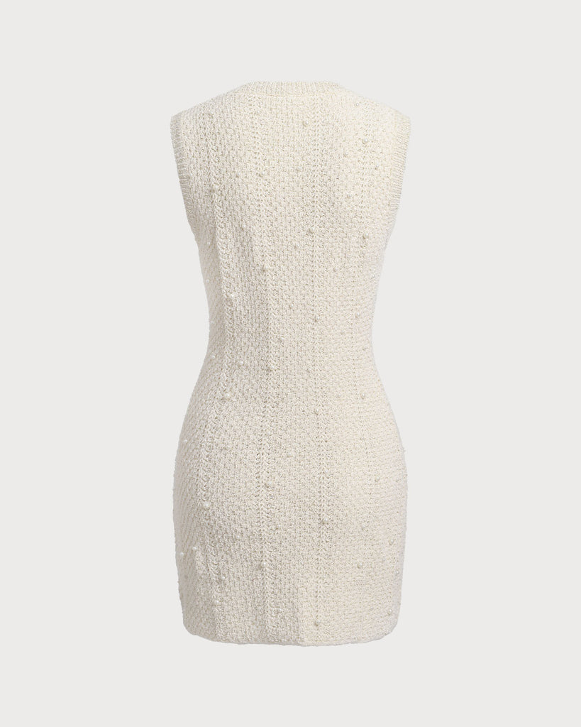 Apricot Crochet Bodycon Sweater Mini Dress - RIHOAS