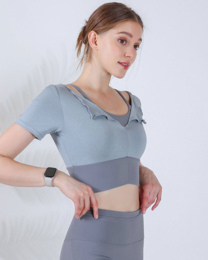 Grey Short Sleeve Top