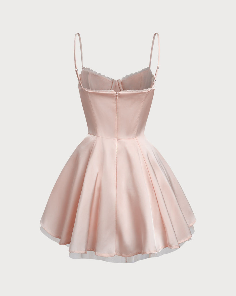 Sweetheart Neck Slip Pleated Mini Dresses