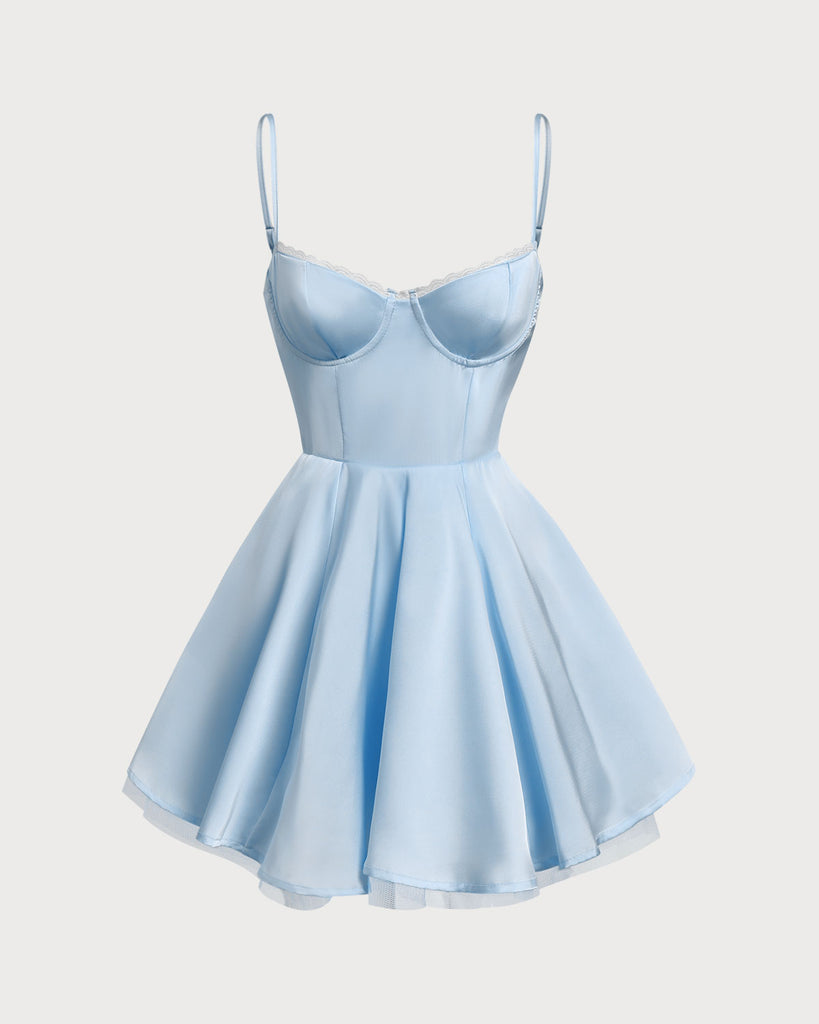 Sweetheart Neck Slip Pleated Mini Dresses