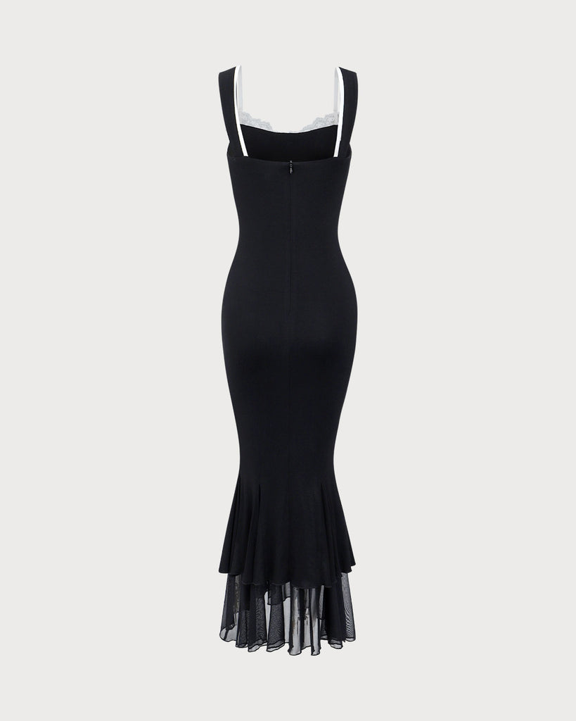 Black Bodycon Slip Maxi Dress