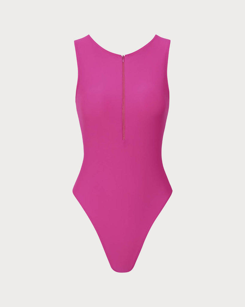 Red Cut Out One-Piece Swimsuit