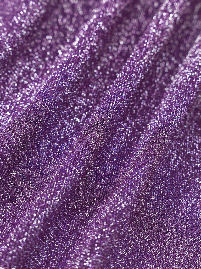 Purple Lurex Glitter One-Piece Swimsuit