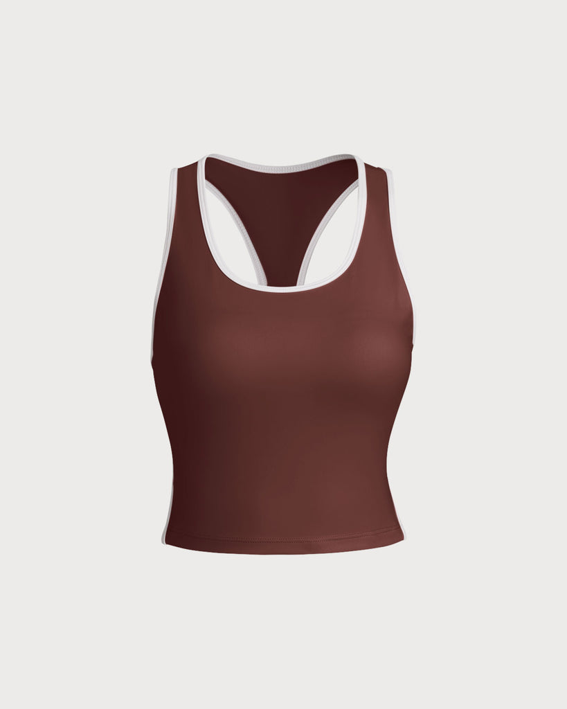 Brown Yoga Tank Top - RIHOAS