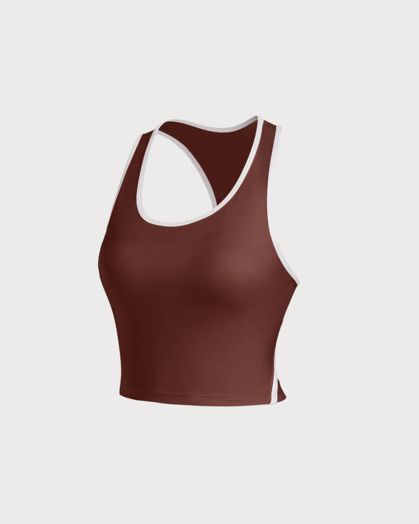 Brown Yoga Tank Top - RIHOAS