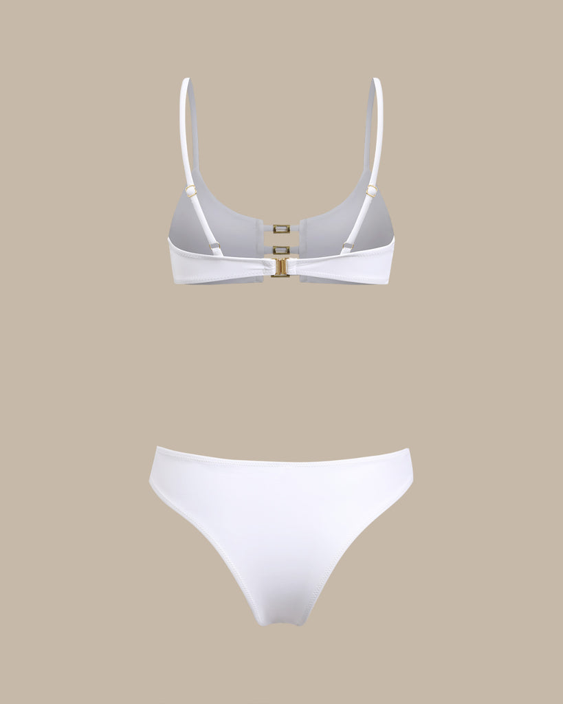 White Bralette Bikini Set