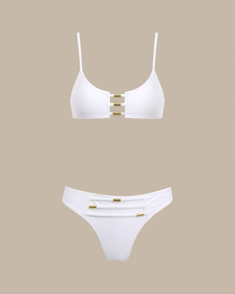 White Bralette Bikini Set