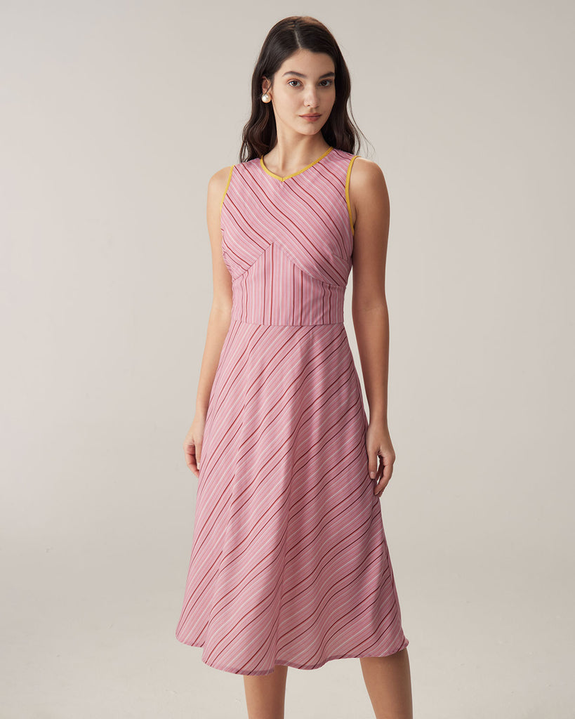 Women's Woven Polyester Midi Dresses Dresses - RIHOAS