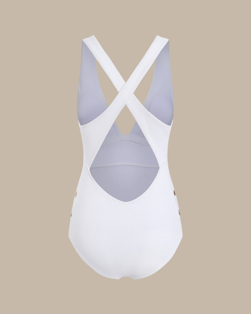 White X Cross One-Piece Swimsuit