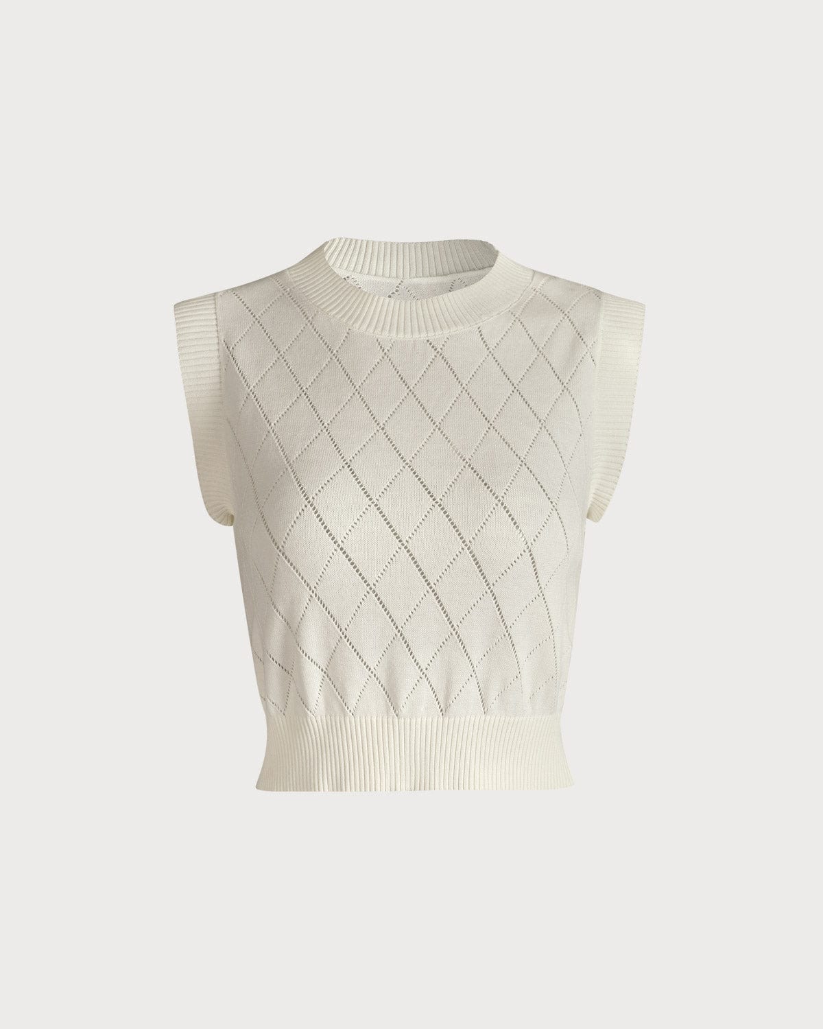 River Island Argyle Texture Knit T-Shirt
