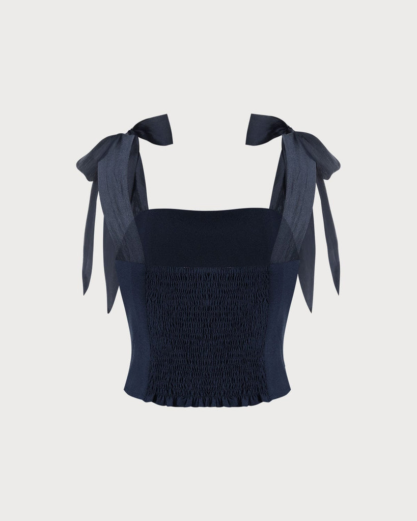 The Tie Strap Solid Cami Top - RIHOAS