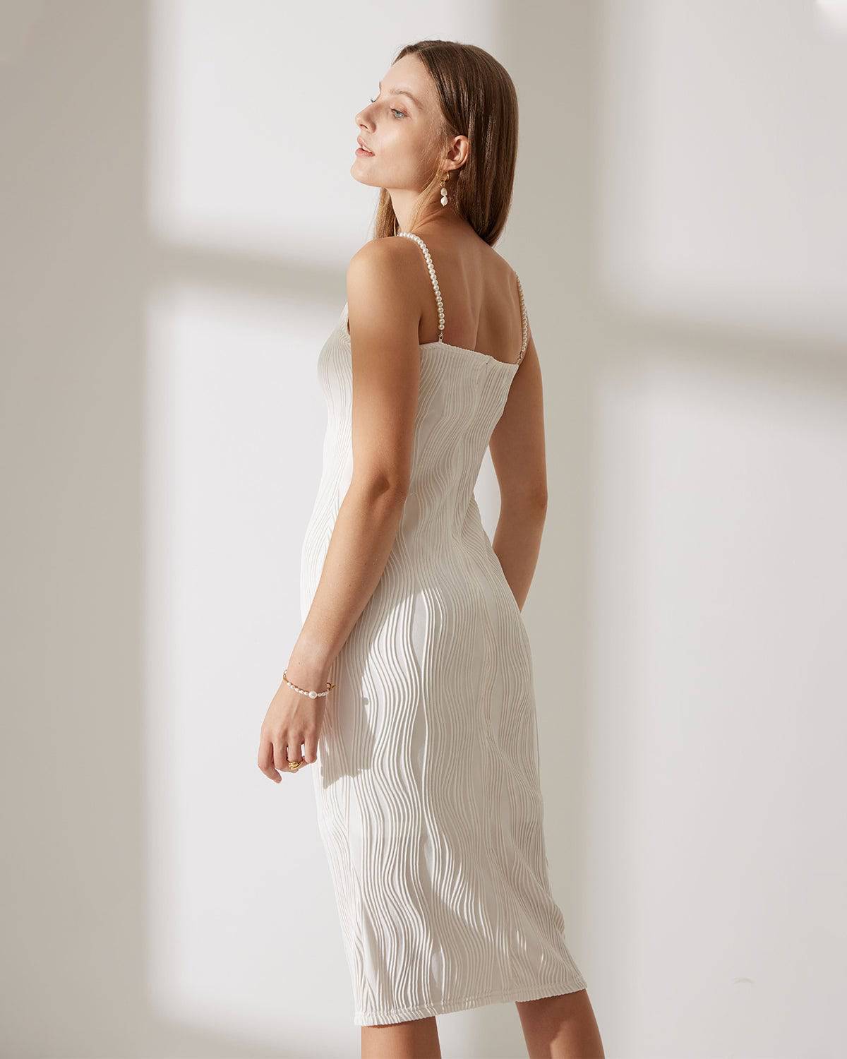 Linen Slip Dress, Simple Lovely Off White Linen Base Layer Dress - Linenbee
