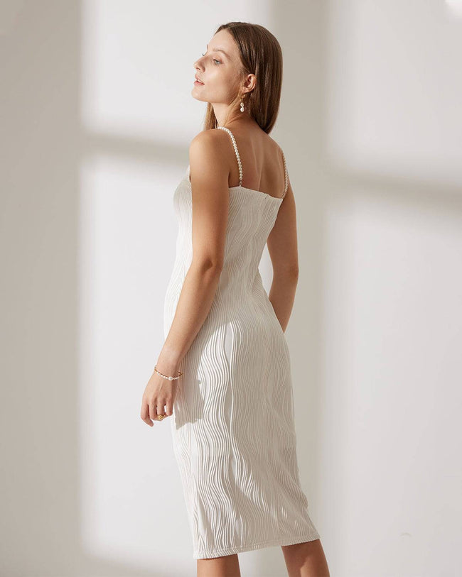 White cami hotsell dress midi