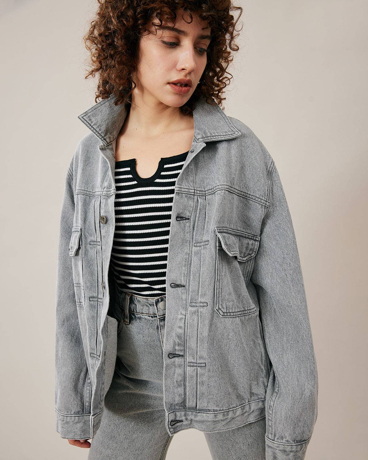 The Premium-fabric Vintage Denim Jacket - Women's Retro Denim Long