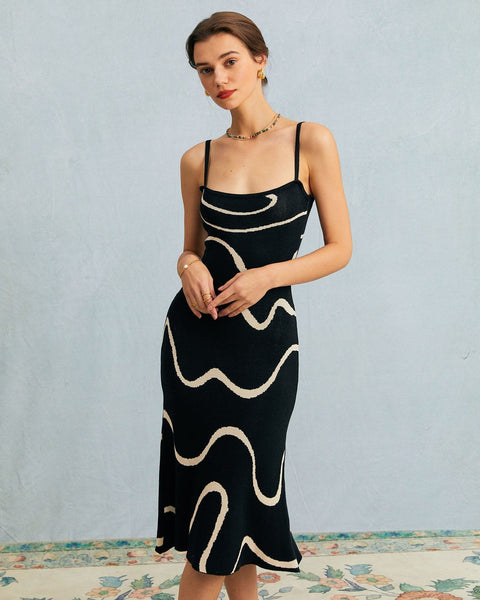 Black midi mermaid dress best sale