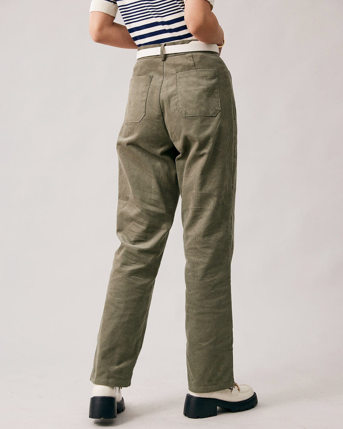 Green Corduroy Pants - Wide-Leg Pants - Stretch Corduroy Pants - Lulus
