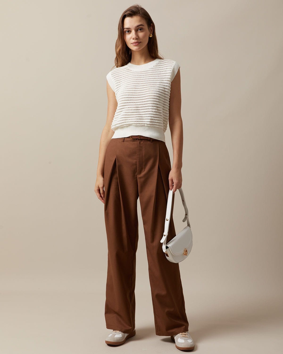 Brown Women's High-Waisted Pants: Shop up to −88%
