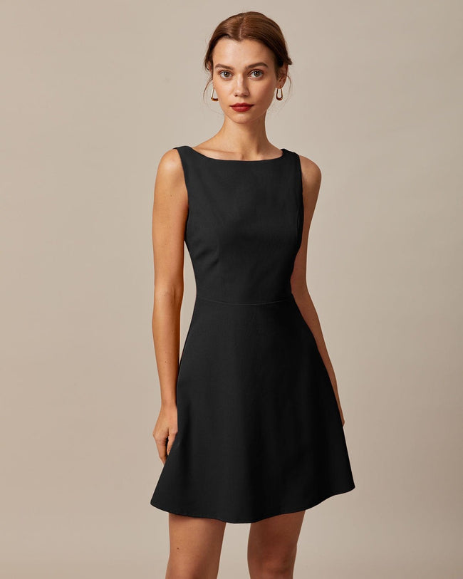 The Beige Lapel Button-up Sleeveless Mini Dress & Reviews - Beige - Dresses  | RIHOAS
