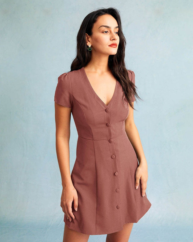 Button up mini outlet dress